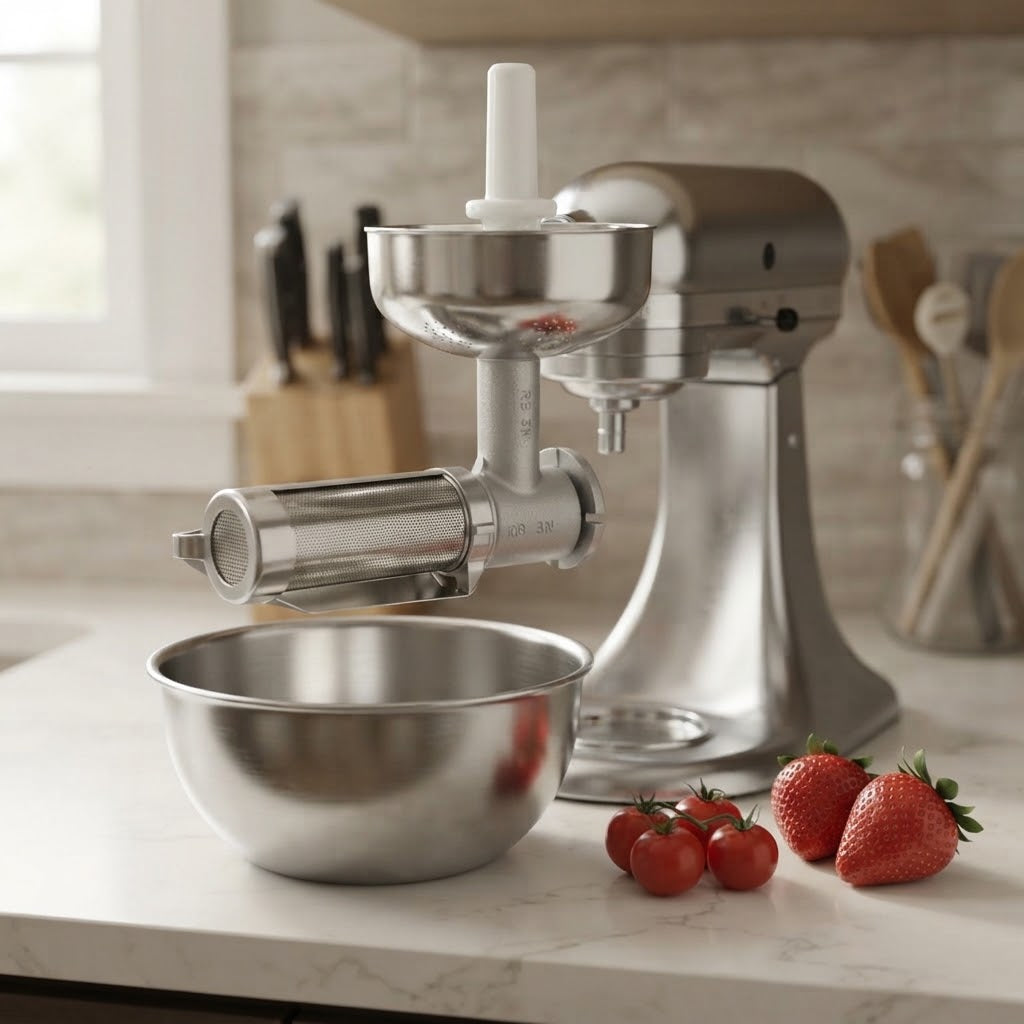 Pestello di ricambio ergonomico realizzato in plastica per spremipomodoro