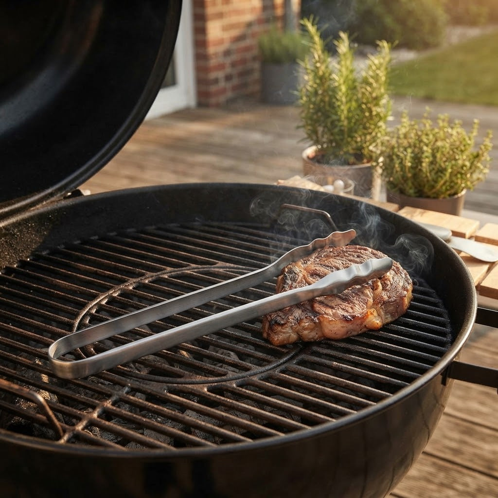 Pinza da barbecue in acciaio inossidabile da 38 cm accessori professionali