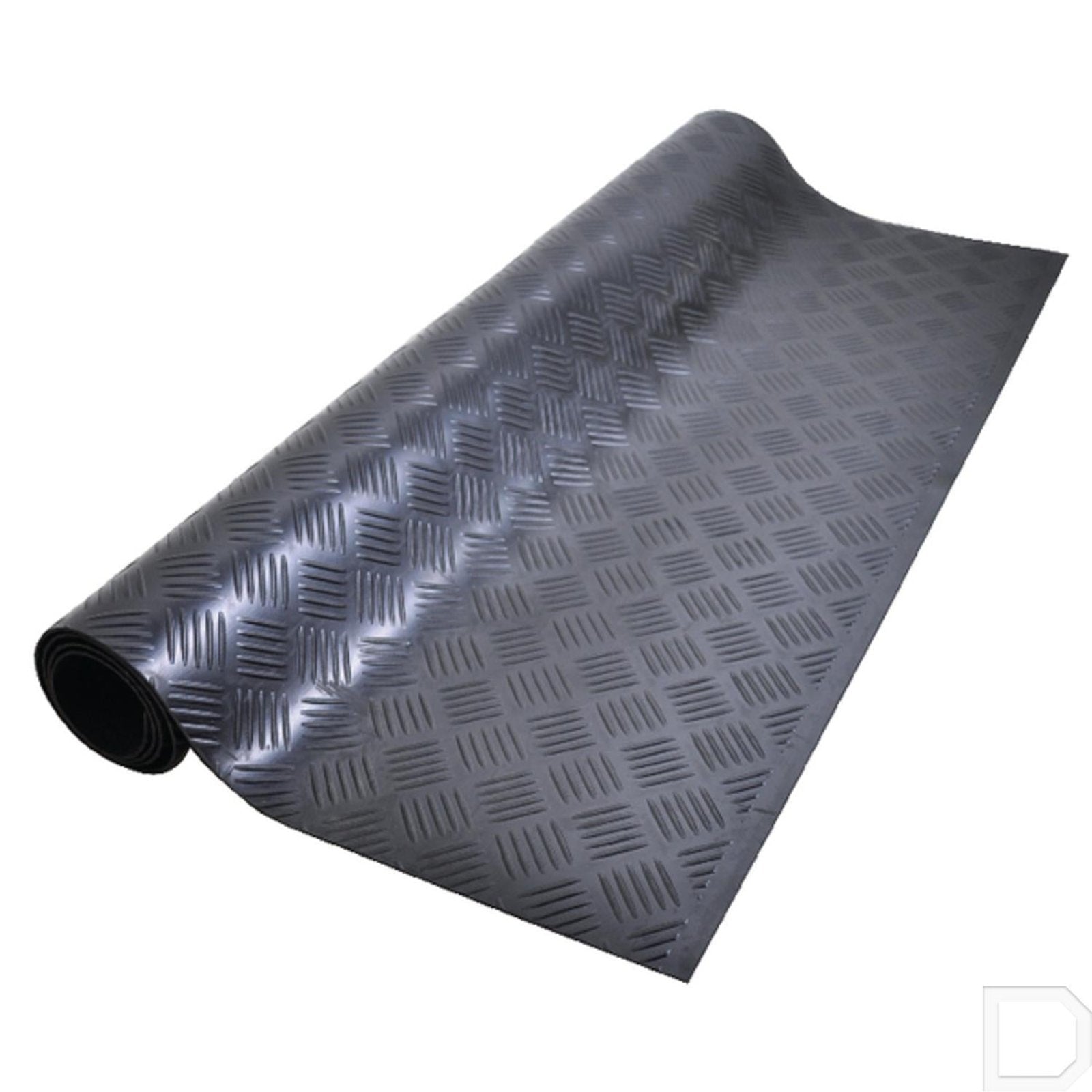 Tappeto striato grigio in pvc