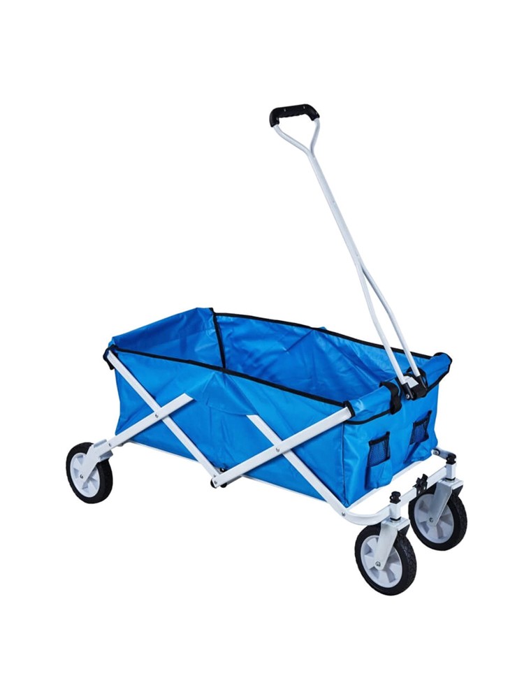 Carrello "Adriatic" struttura in metallo e tessuto blu con ruote