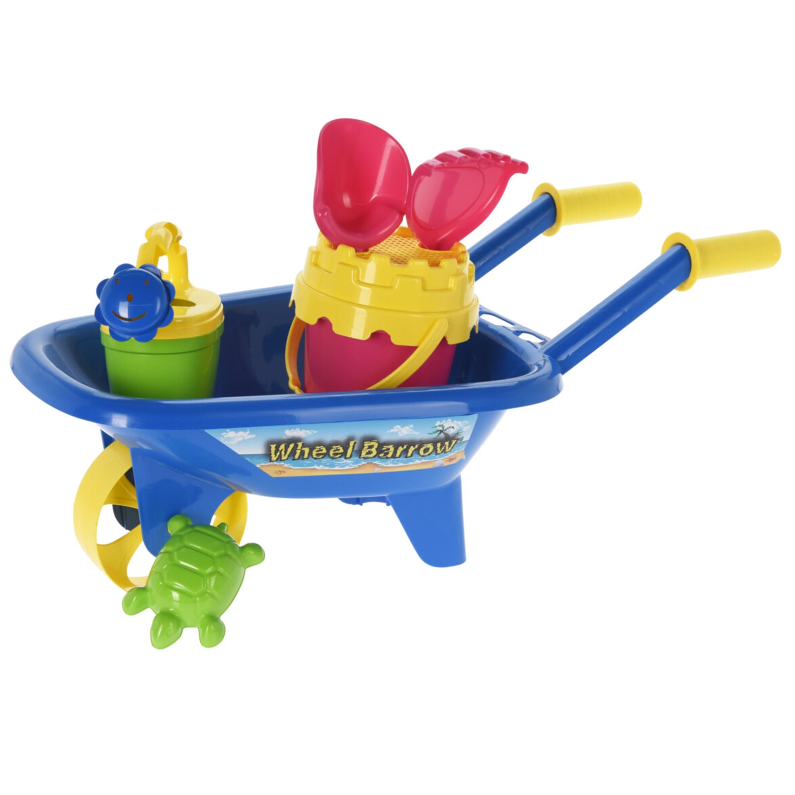 Carriola giocattolo per bambini completa di giochi da spiaggia