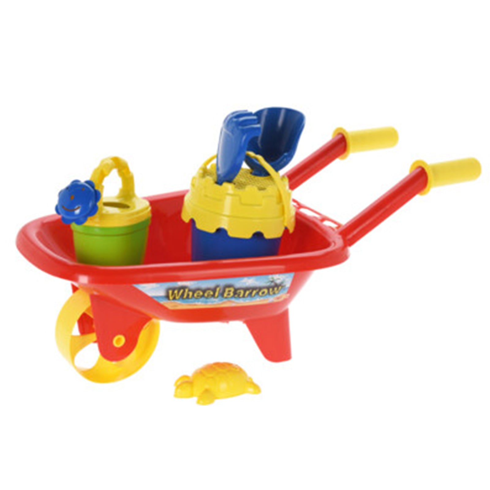 Carriola giocattolo per bambini completa di giochi da spiaggia