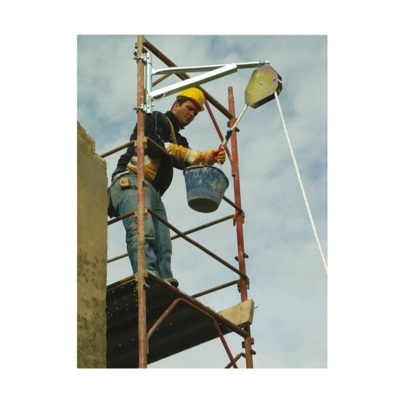 Carrucola di sicurezza con sistema freno autobloccante e portata di 50 kg