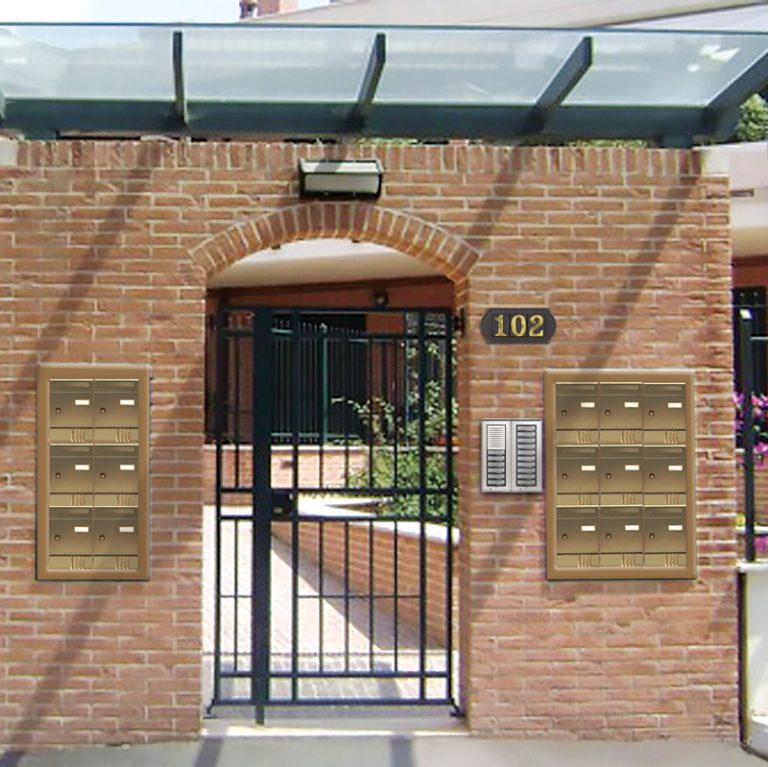 Cassetta per posta "Serie SE" in alluminio modello componibile, da esterno