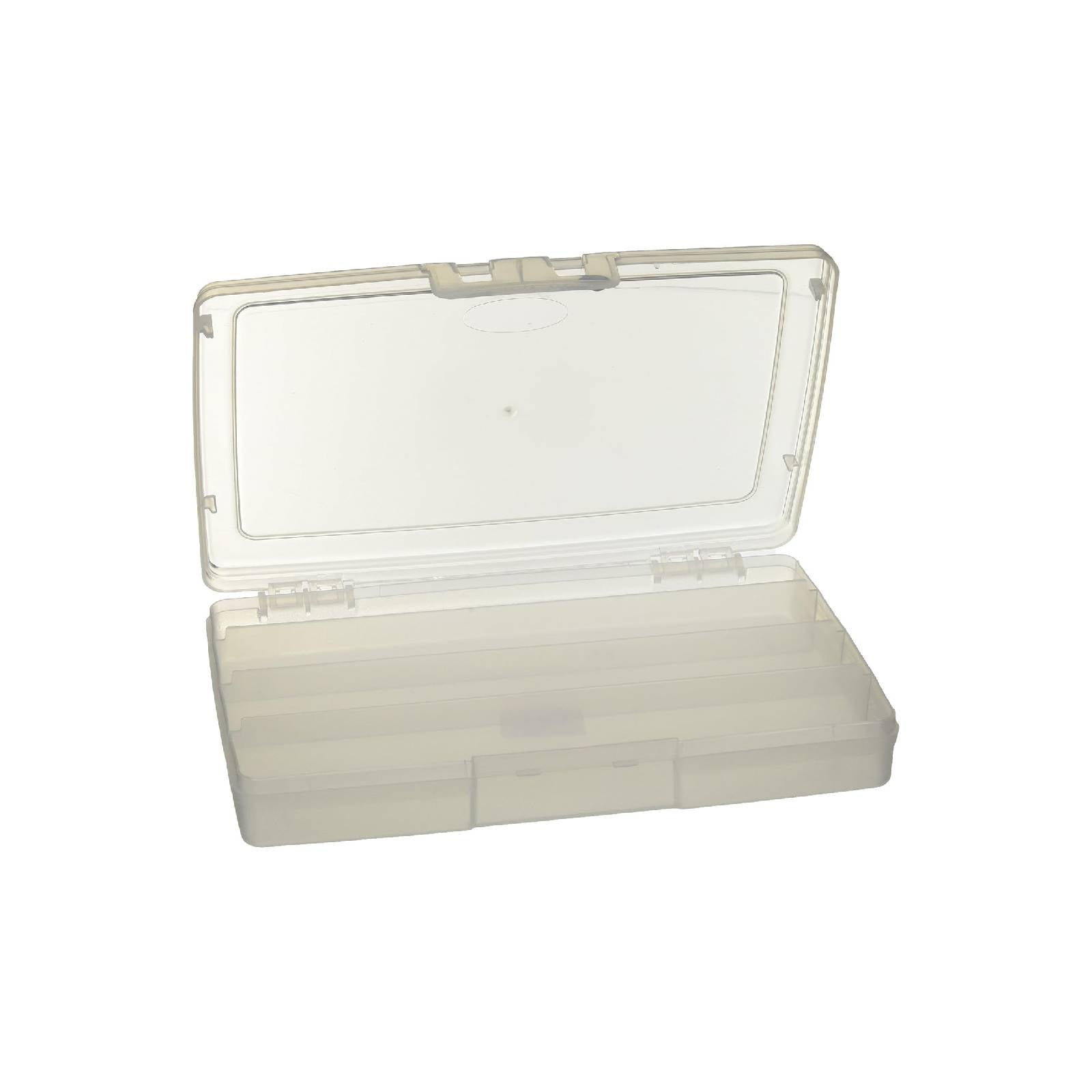Cassetta porta minuteria in polipropilene completamente trasparente con uno spessore di 40 mm