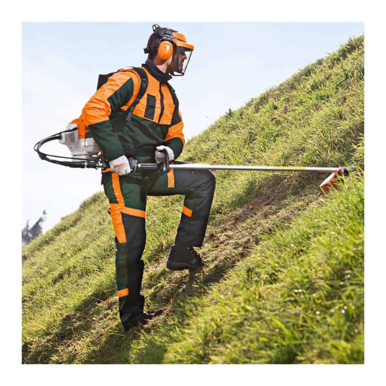 Coppia spallacci regolabili con fibbie e ganci, accessorio per decespugliatore