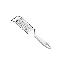 Grattugia piatta "Presto" In acciaio inox di prima qualità e plastica resistente. Con lunghezza lama di 10 cm.