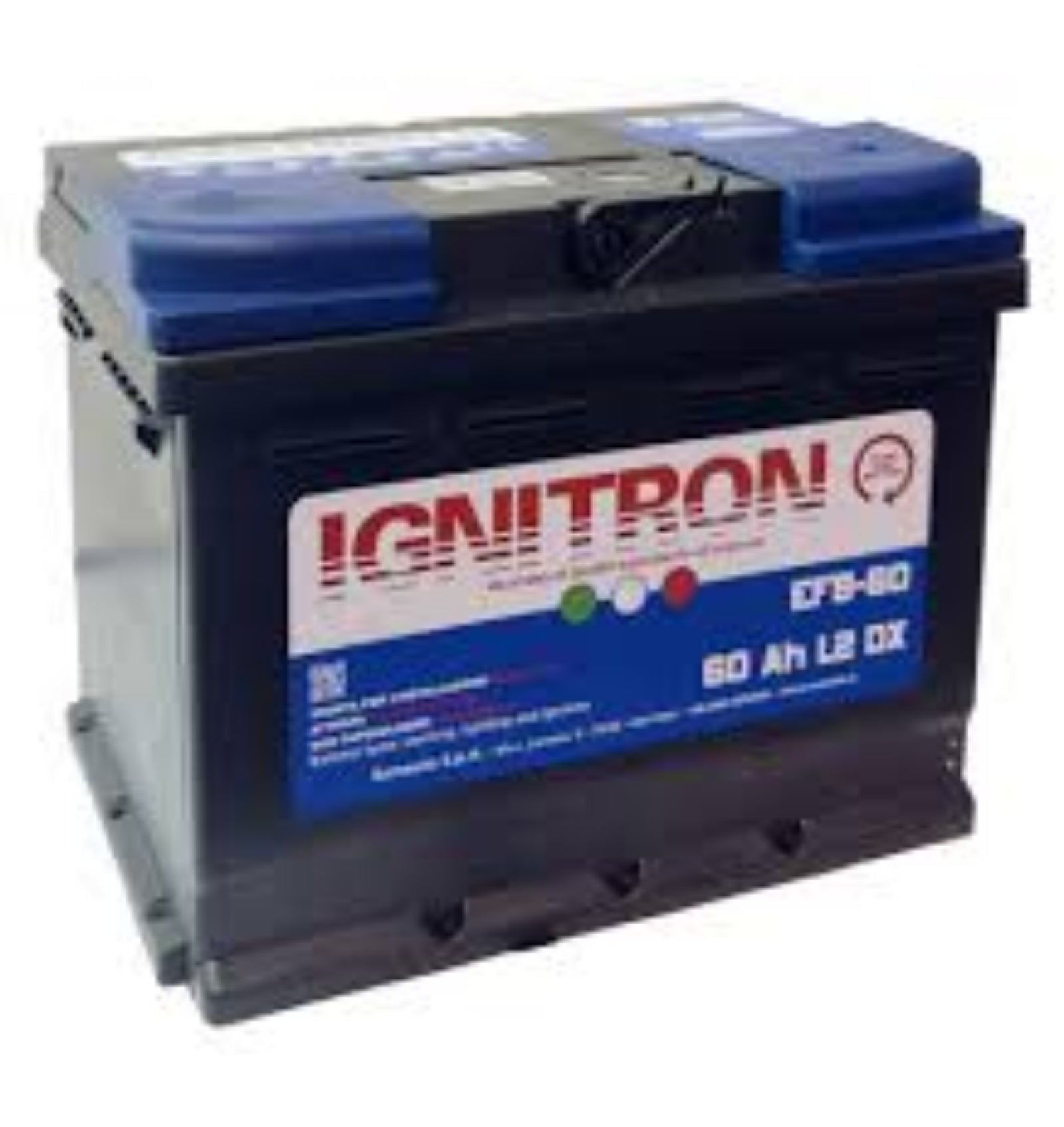 Batteria "Ignitron Traditional" con piastre e griglie in Pb/Ca per auto