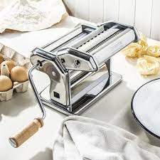 Macchina manuale per pasta "Imperia" in acciaio cromato. Sfoglia fino a 150mm. 6 spessori.