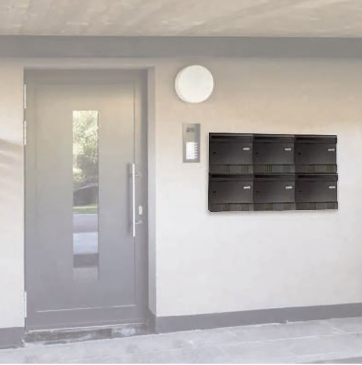 Cassetta per posta "Serie SIRE" in alluminio modello componibile, da esterno