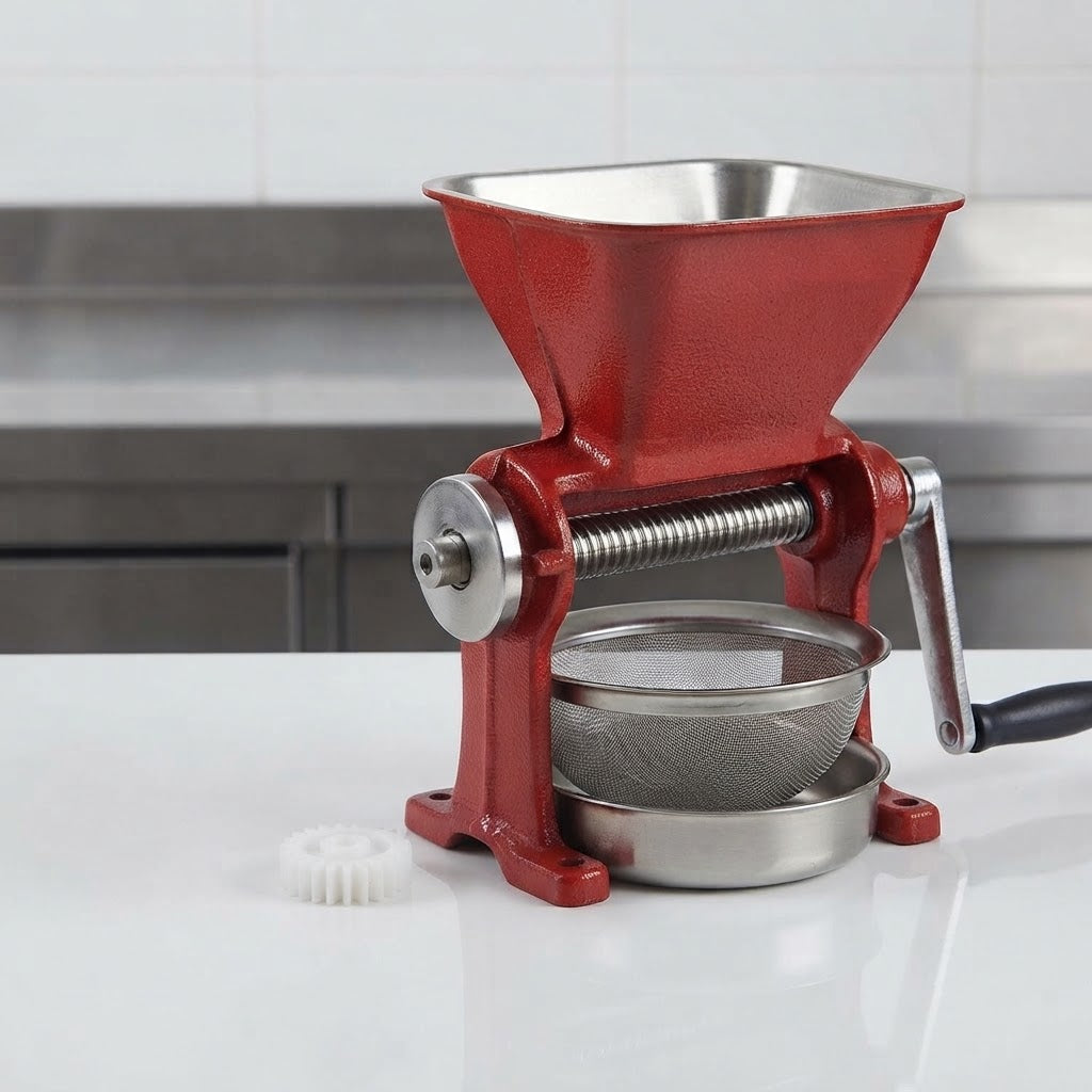 Kit da 2 ingranaggi in plastica progettati per essere utilizzati con uno spremipomodoro "SM"