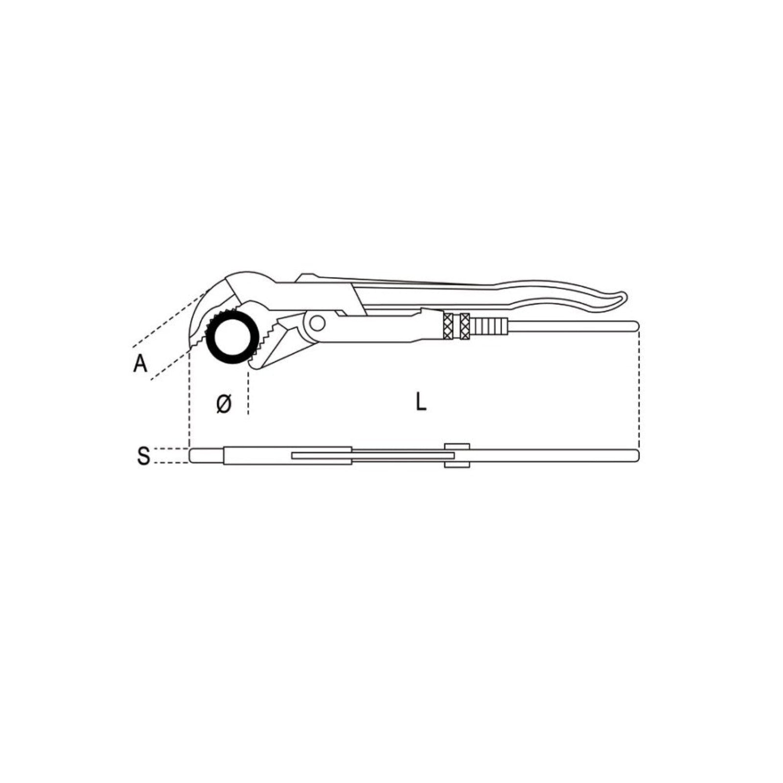 Giratubi "Svedese" art.374-45° in acciaio