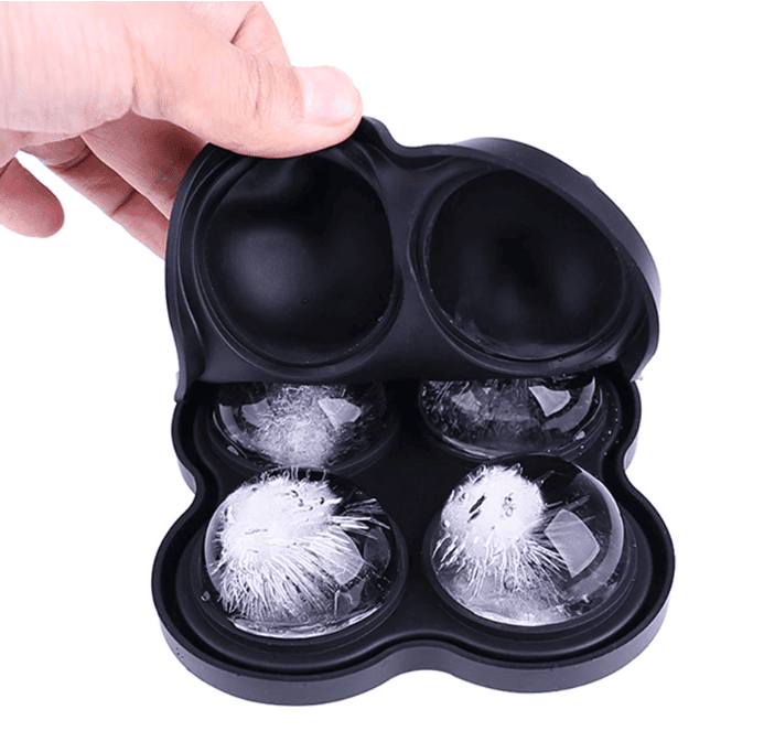 Stampo in silicone per cubetti sfere ghiaccio 4 posti
