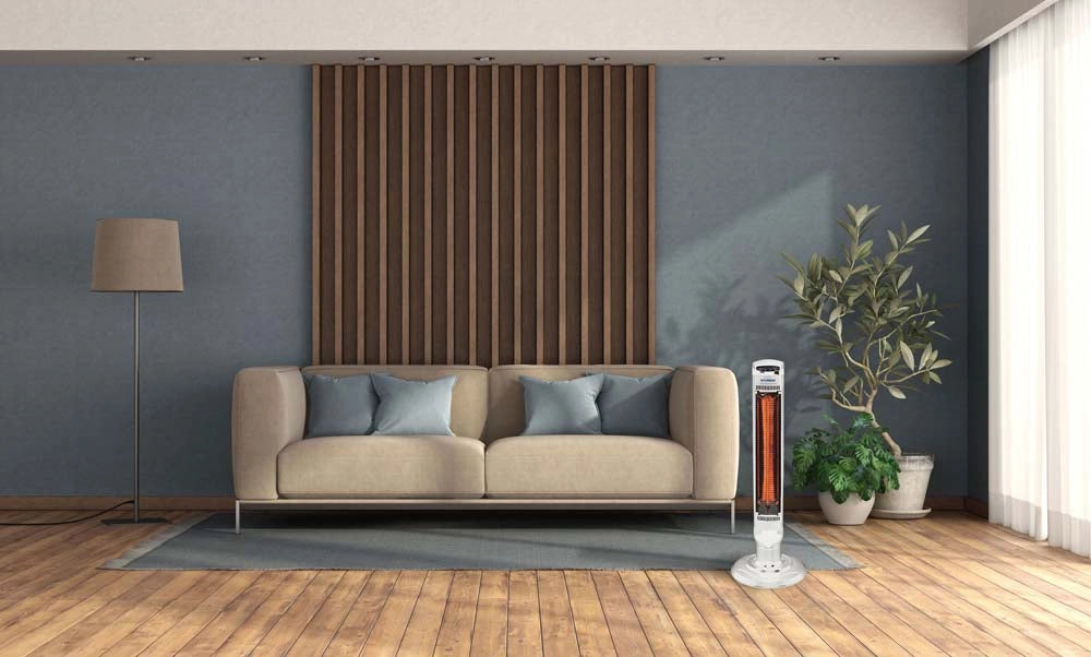 Stufa a torretta al carbonio da tavolo con oscillazione automatica ed elevato potere riscaldante