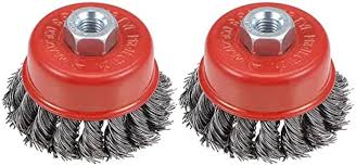 Spazzola a tazza "STA36080-XJ'" con fili in acciaio