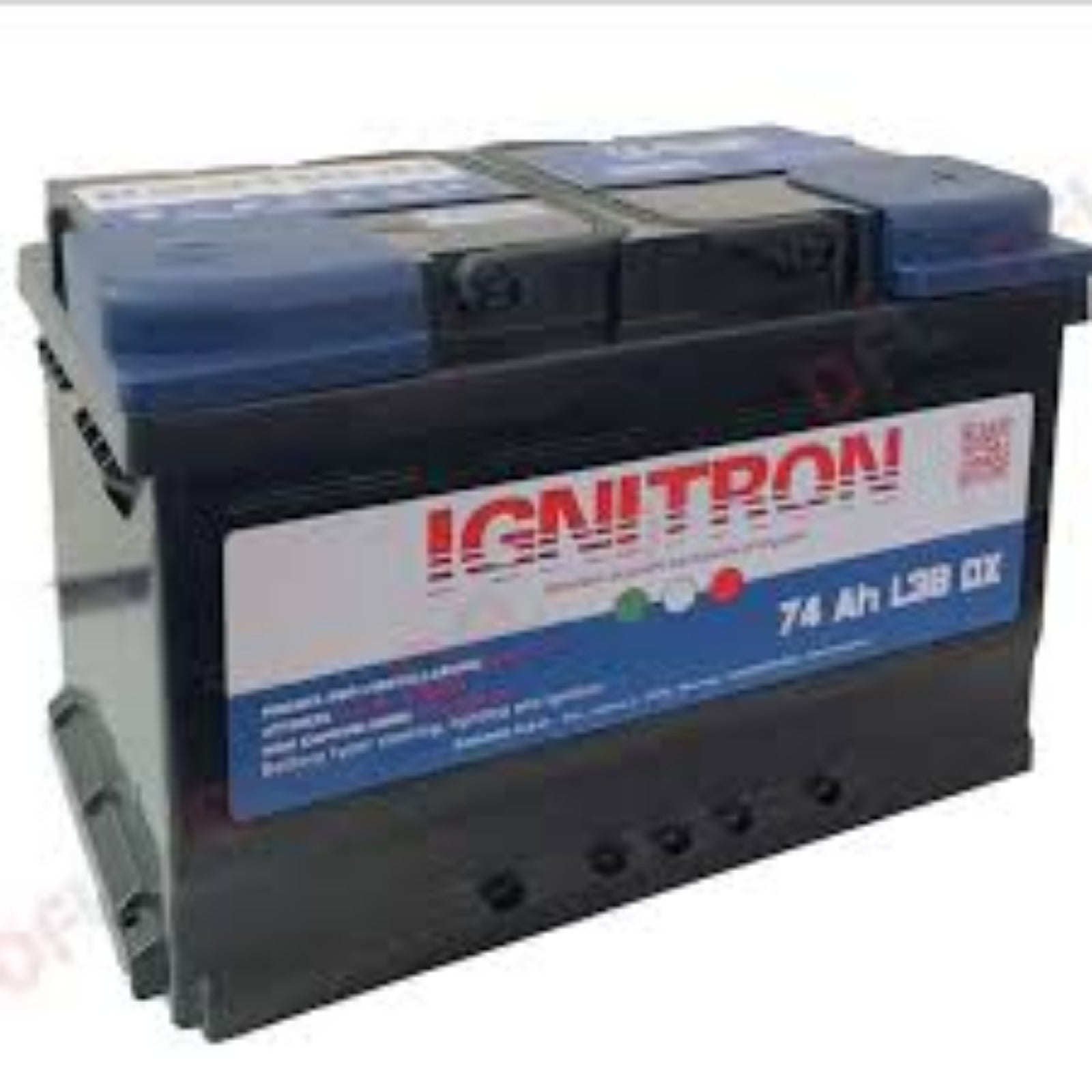 Batteria "Ignitron Traditional" con piastre e griglie in Pb/Ca per auto