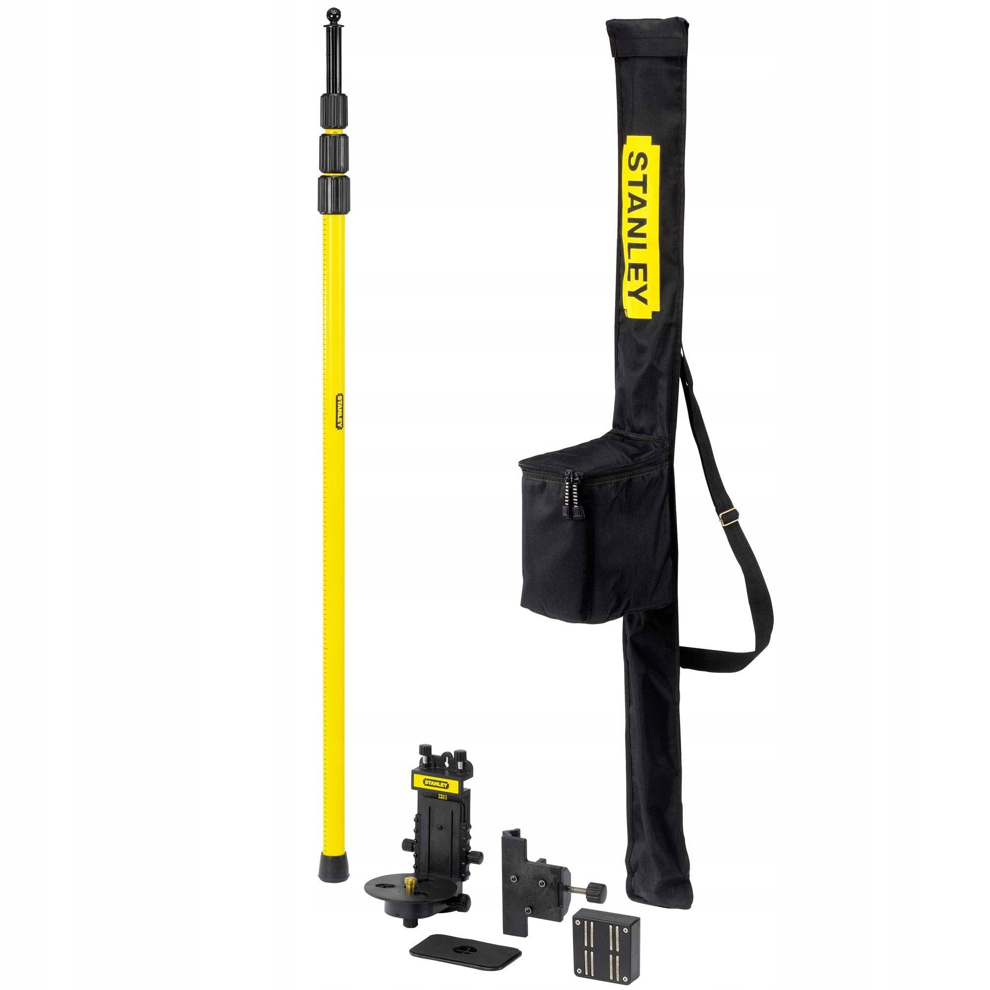 Asta telescopica per livella laser con sistema di regolazione a tre sezioni