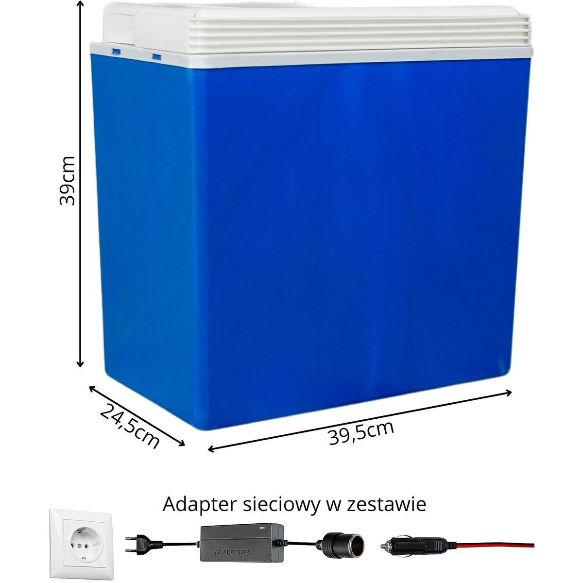 Frigo portatile da mare, con presa da 12V/230V, 24 litri