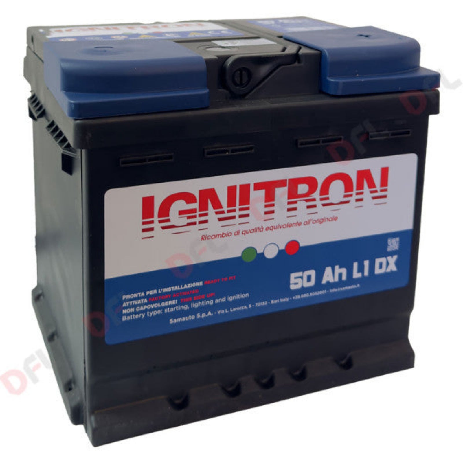 Batteria "Ignitron Traditional" con piastre e griglie in Pb/Ca per auto
