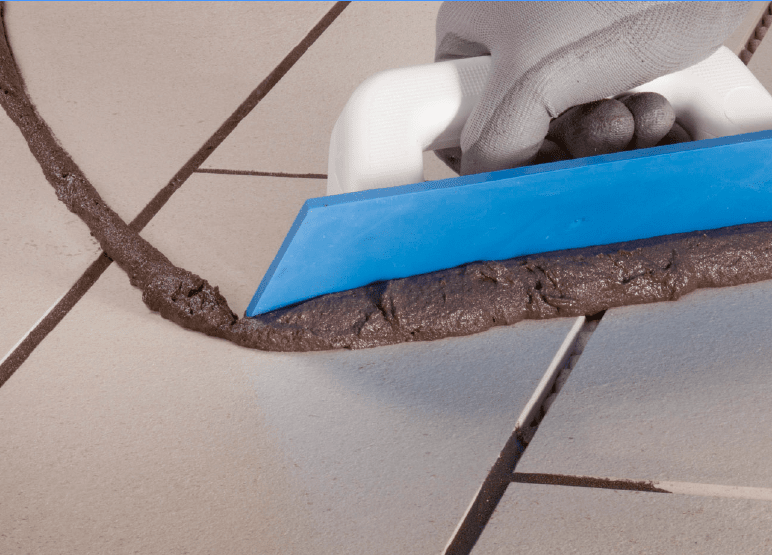 Frattone per boiacca in gomma rigida con manico e supporto in poliuretano