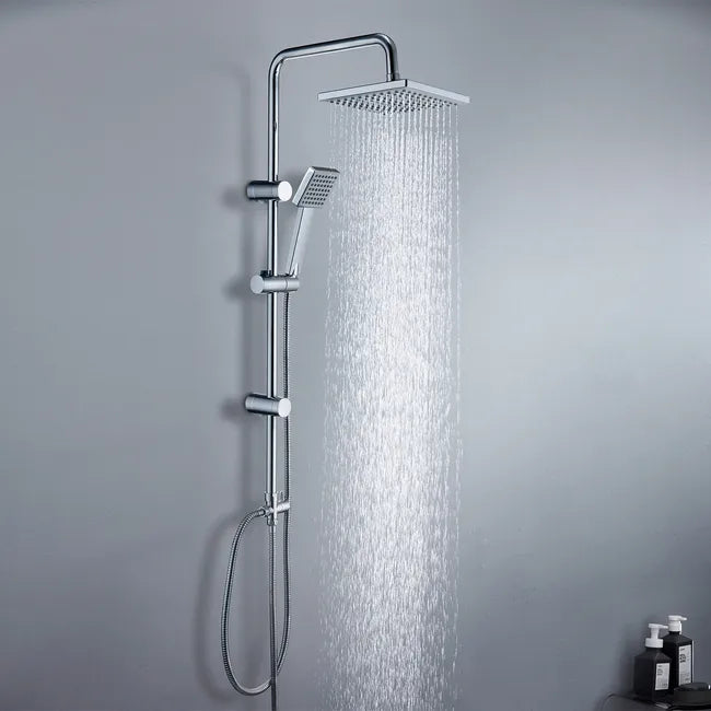 Saliscendi doccia "Rainfall" con soffione quadrato e doccetta multifunzione