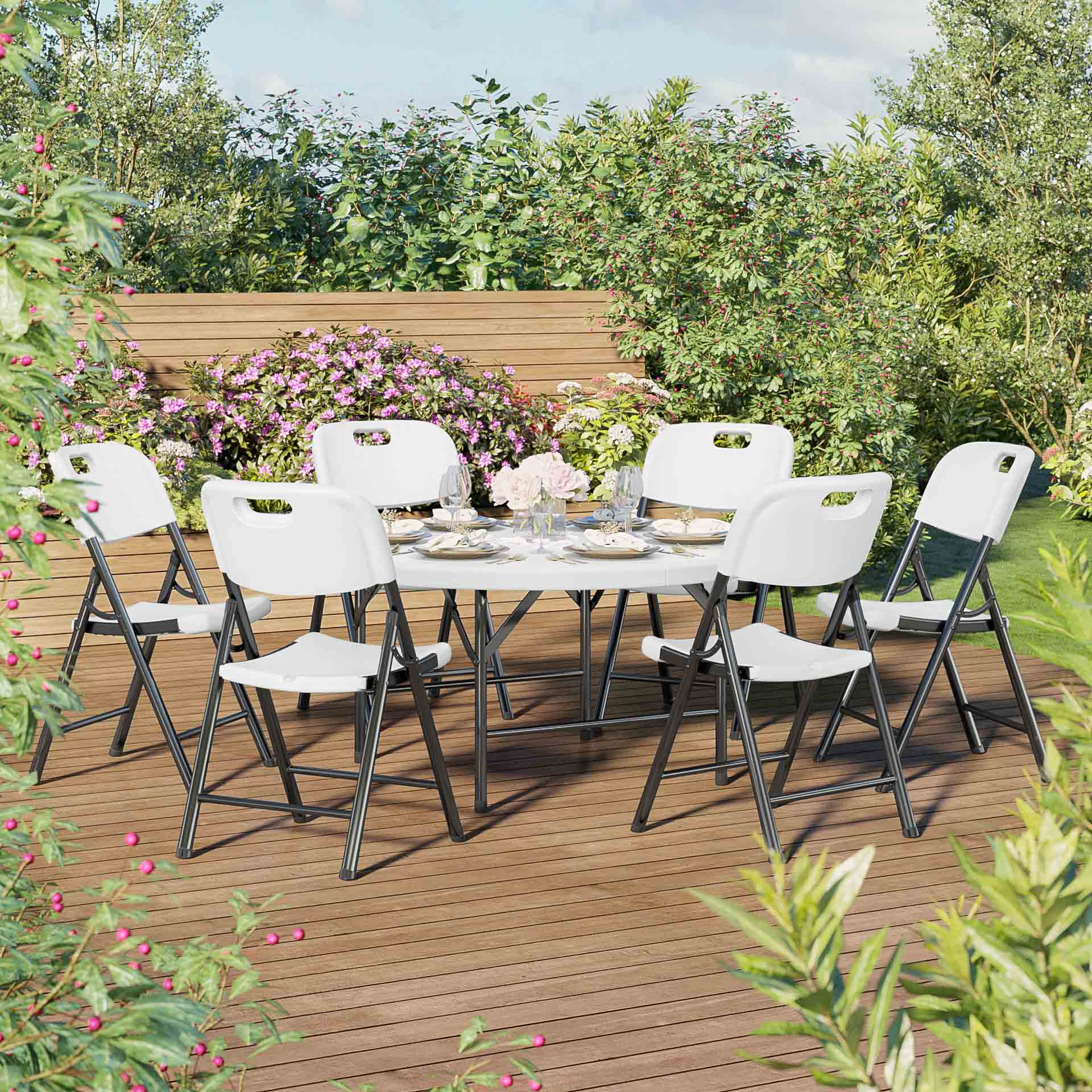 Sedia pieghevole "Catering" per campeggio struttura in metallo