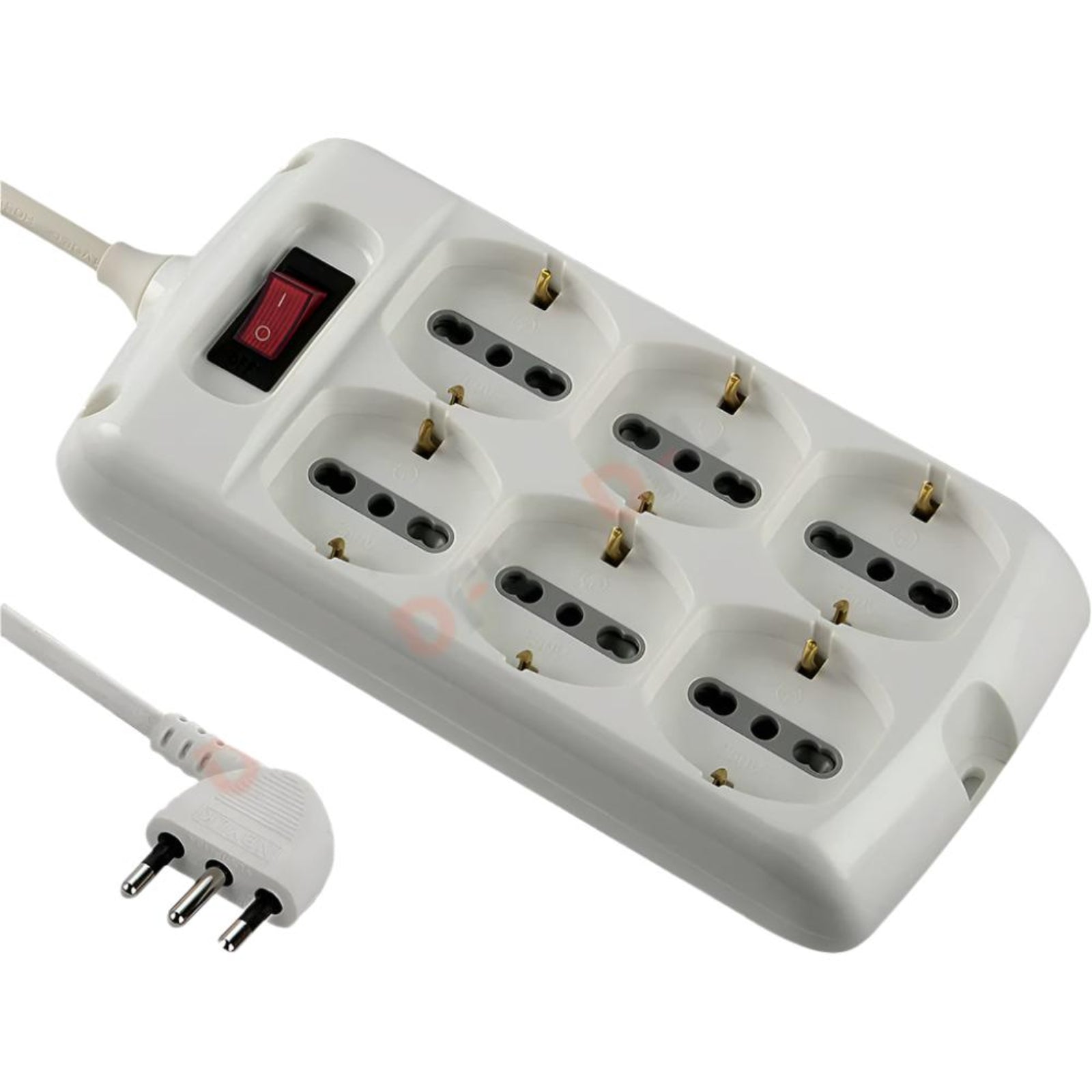 Multipresa con interruttore 6 prese voltaggio 250V
