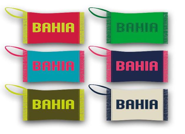Pochette in tessuto "Bahia" con maniglie resistenti per mare e viaggi