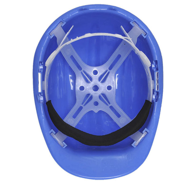 Elmetto da lavoro protettivo in polietilene regolabile da cantiere Rosso