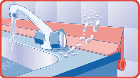 Guarnizione ad incastro in gomma per lavelli da cucina montaggio a pressione