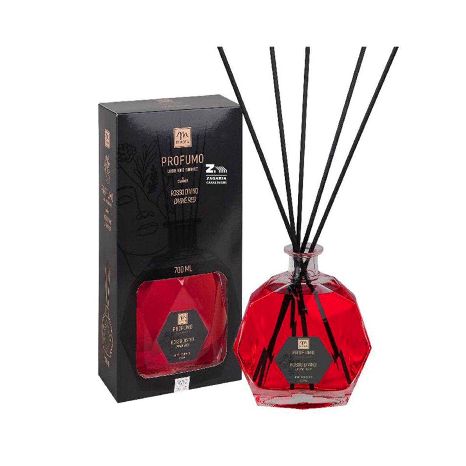 Diffusore di fragranza profumatore per ambiente con bottiglia esagonale da 700 mL