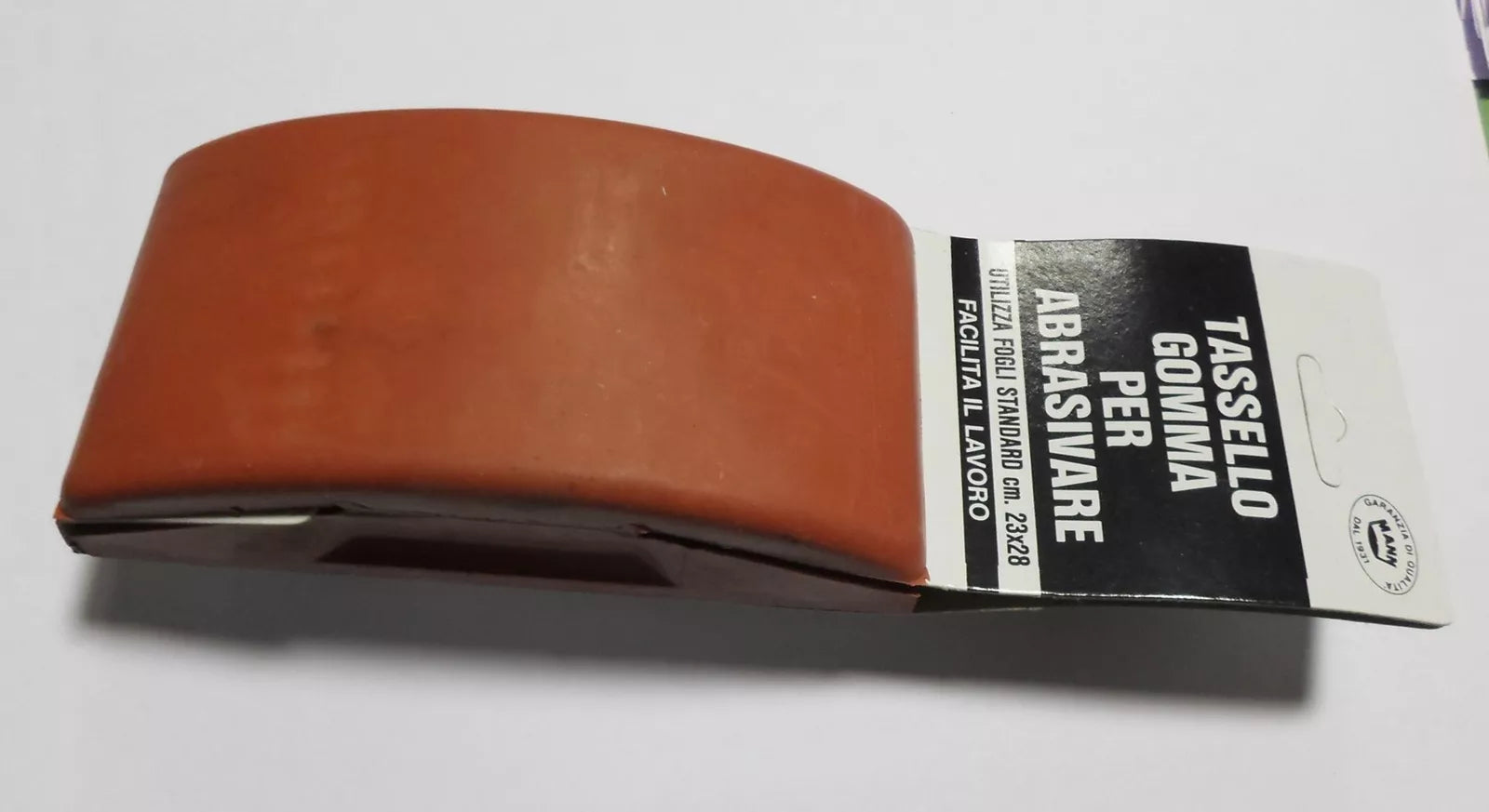 Tampone per levigare in gomma, mm 70x125