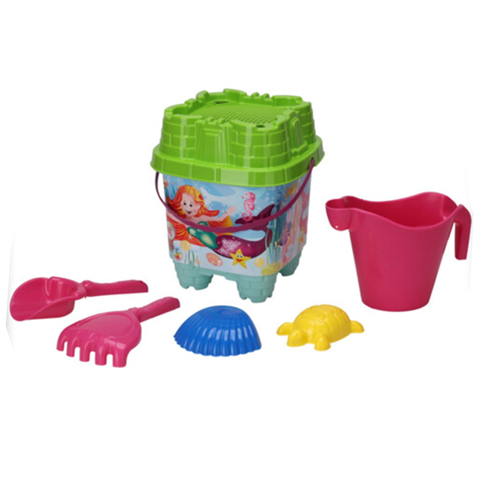 Secchiello giocattolo per bambini completo di giochi da spiaggia