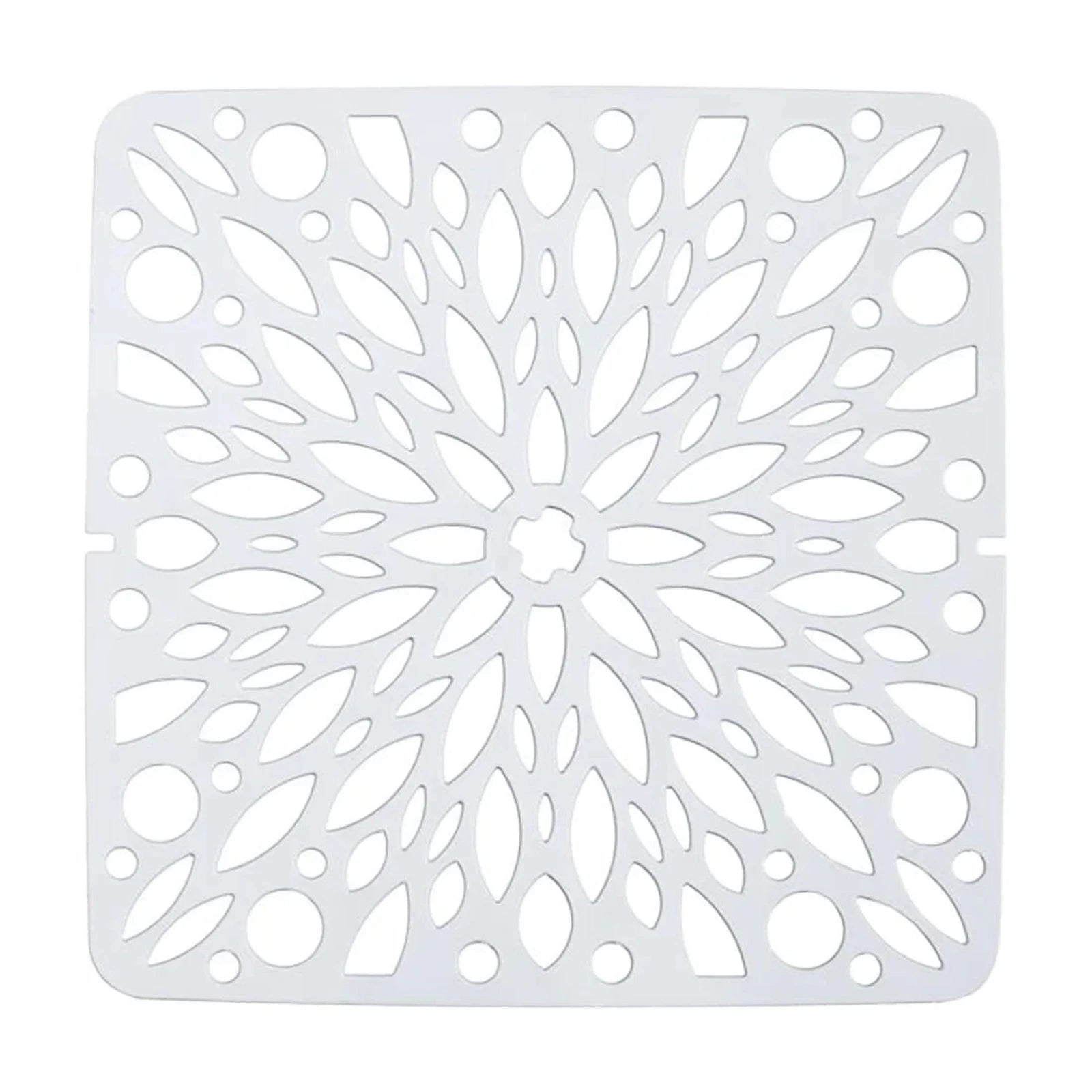 Tappeto scola stoviglie "Folia" bianco in silicone