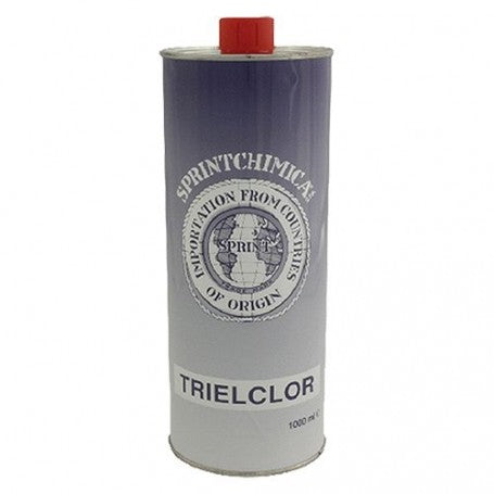 Trielina solvente per oli grassi per sgrassare e lavare tessuti, 1 Lt