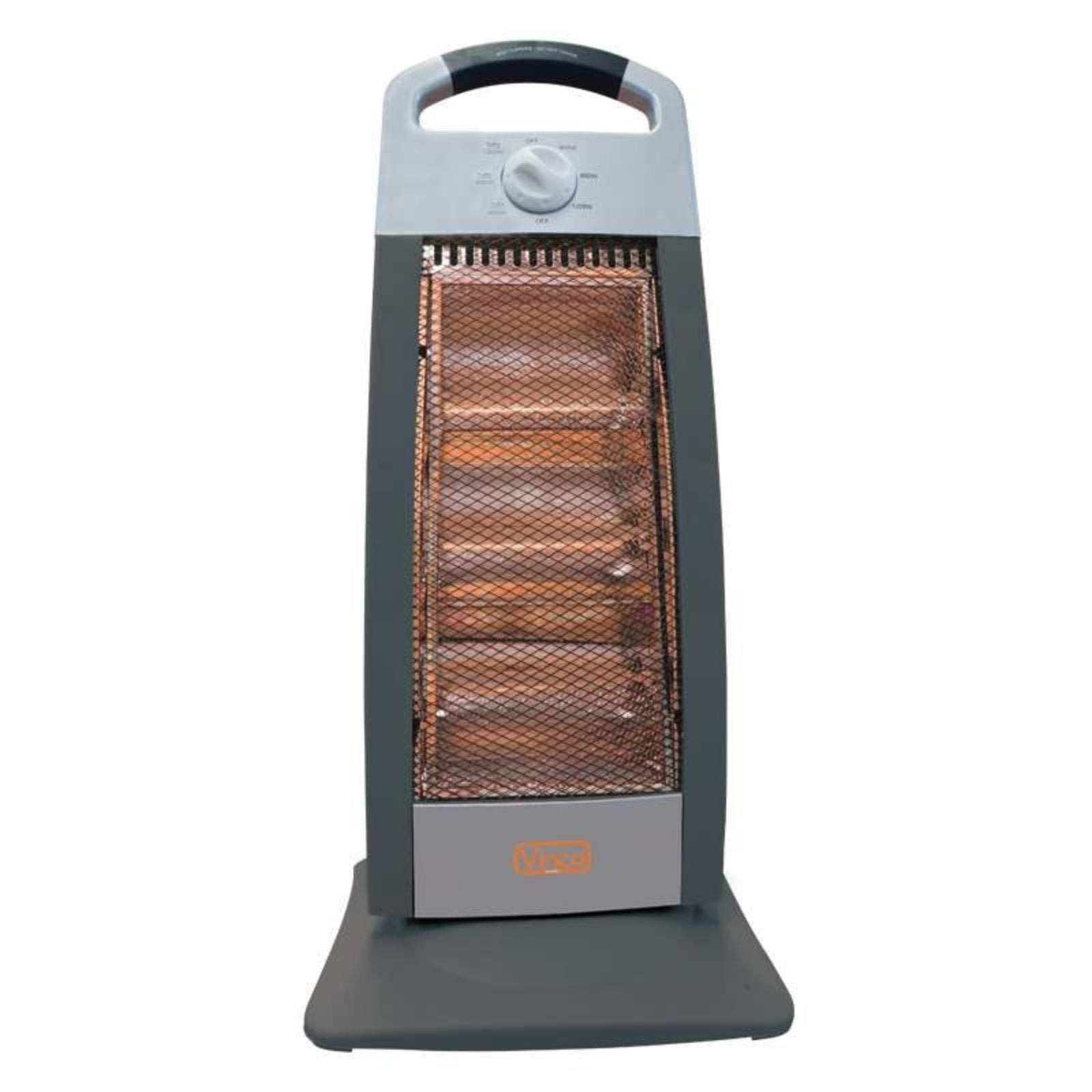 Stufa alogena da pavimento 400/800/1200 W con maniglia per trasporto