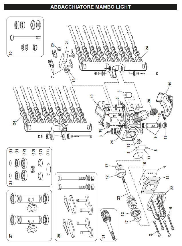 Piastrina di ricambio per cassetto abbacchiatore Zanon Mambo Light