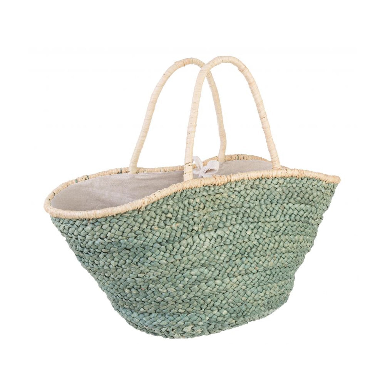 Borsa da mare "Milos" in materiale vegetale e corde spesse in cotone