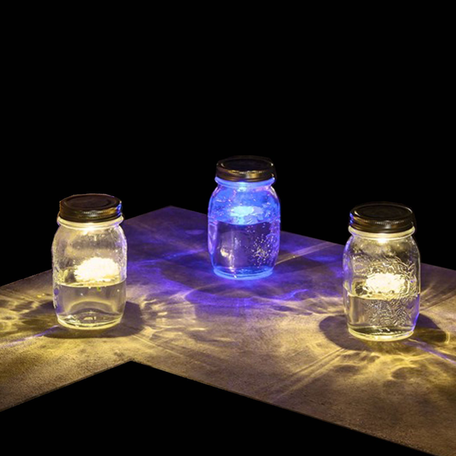 Set 2 candeline sommergibili a led bianco caldo per interno ed esterno