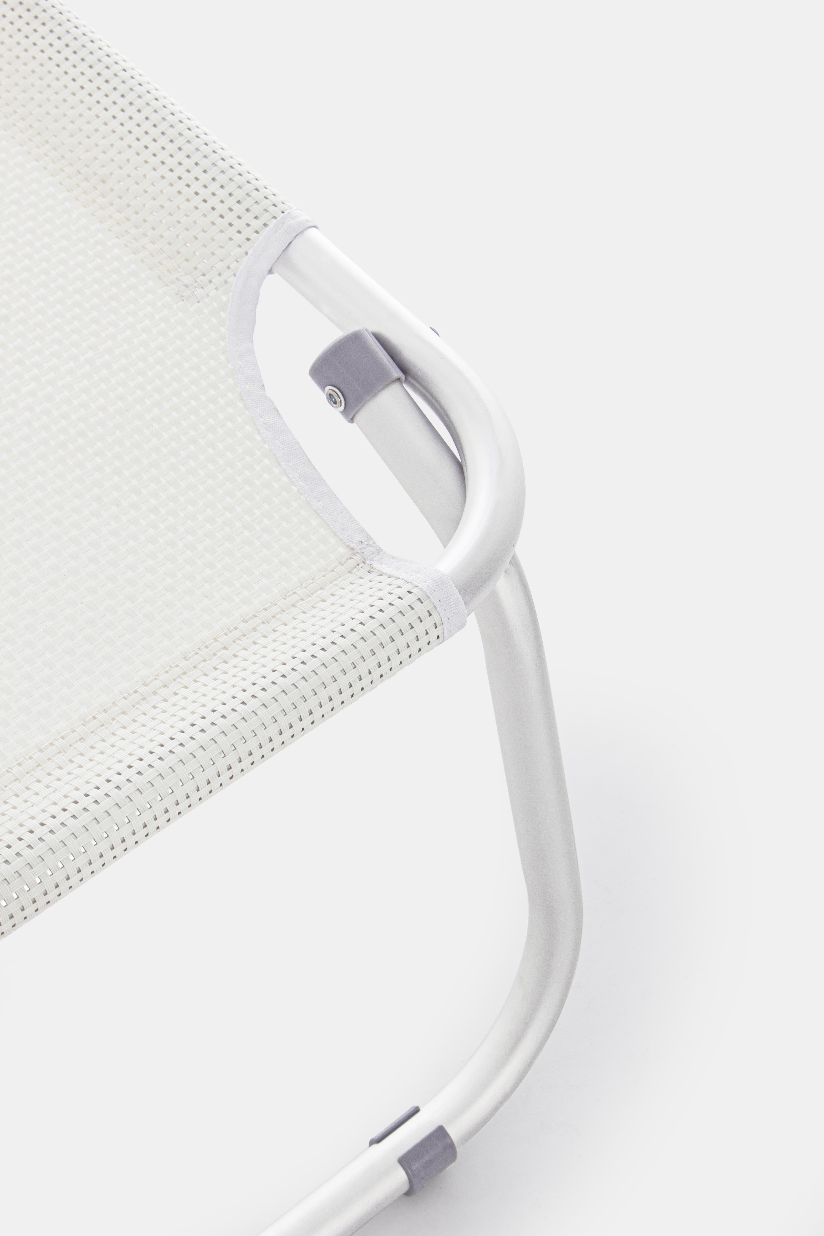 Brandina spiaggina ''Cross'' lettino in alluminio anodizzato pieghevole con tettuccio da mare