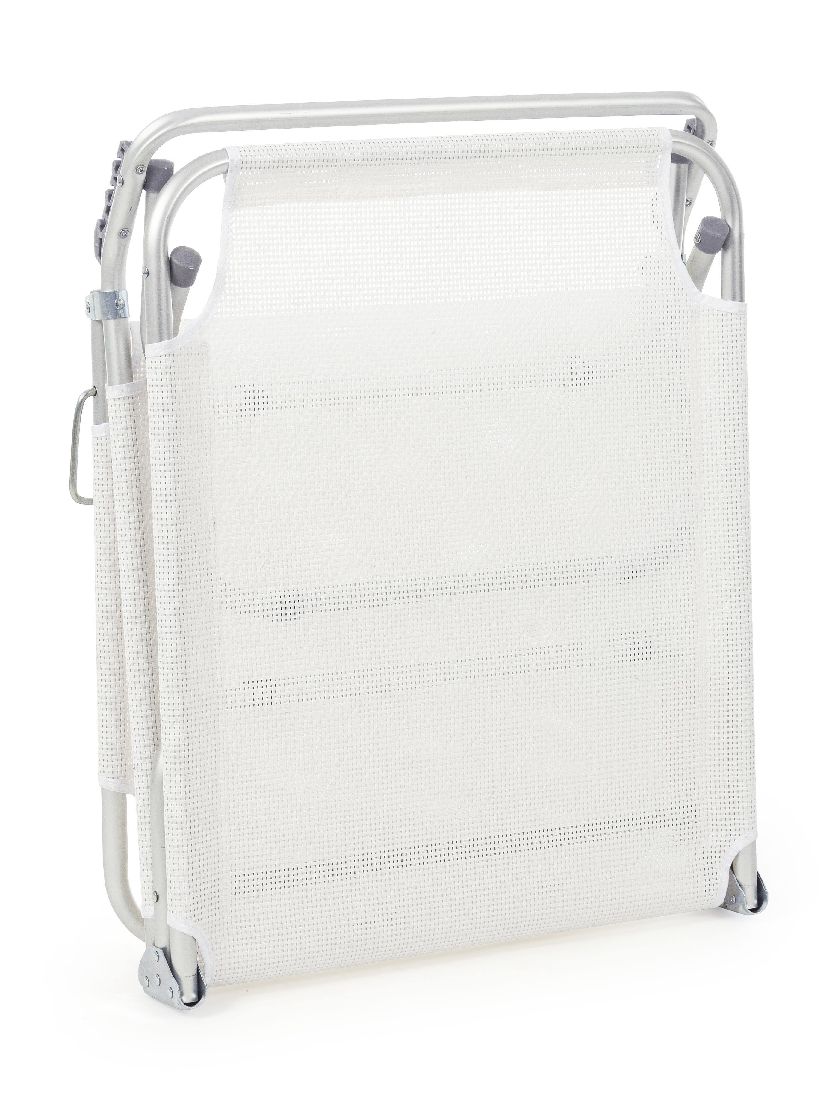 Lettino brandina prendisole pieghevole "Cross" in textilene da spiaggia e balcone