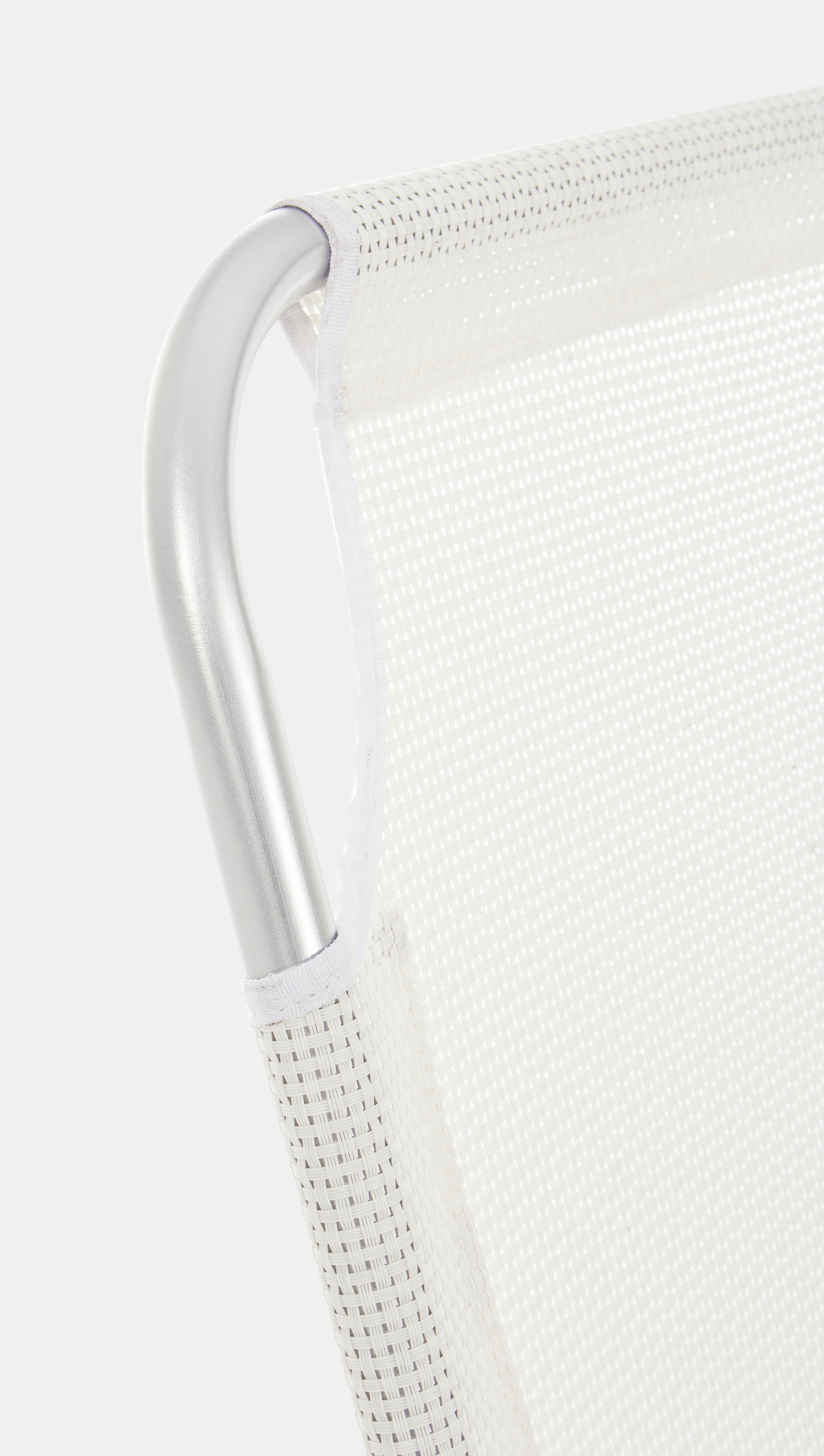 Lettino brandina prendisole pieghevole "Cross" in textilene da spiaggia e balcone