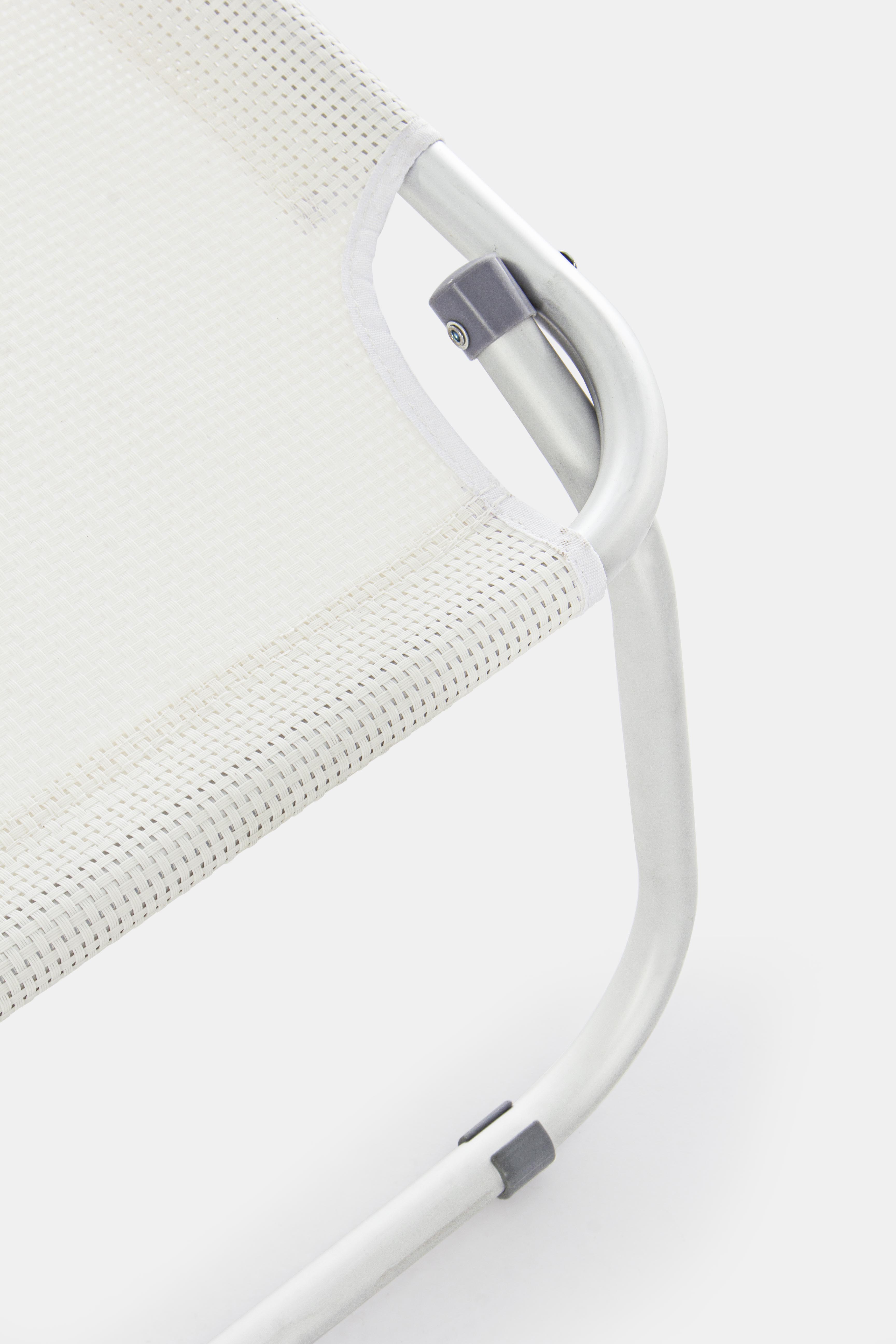 Lettino brandina prendisole pieghevole "Cross" in textilene da spiaggia e balcone