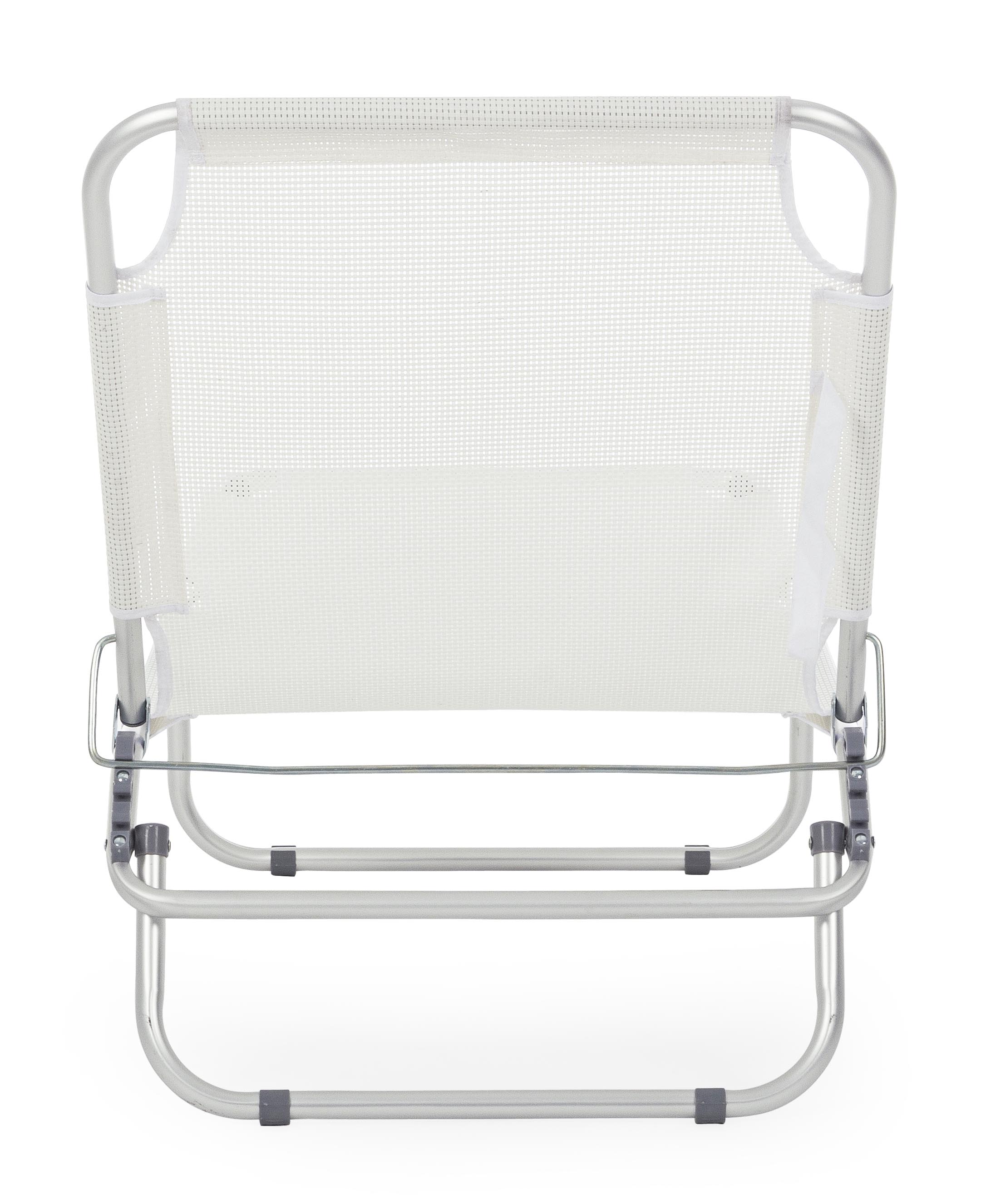 Lettino brandina prendisole pieghevole "Cross" in textilene da spiaggia e balcone