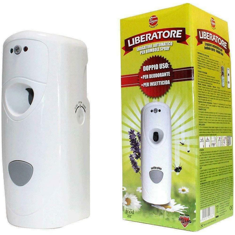 Erogatore automatico per bombolette spray "Liberatore" a batteria