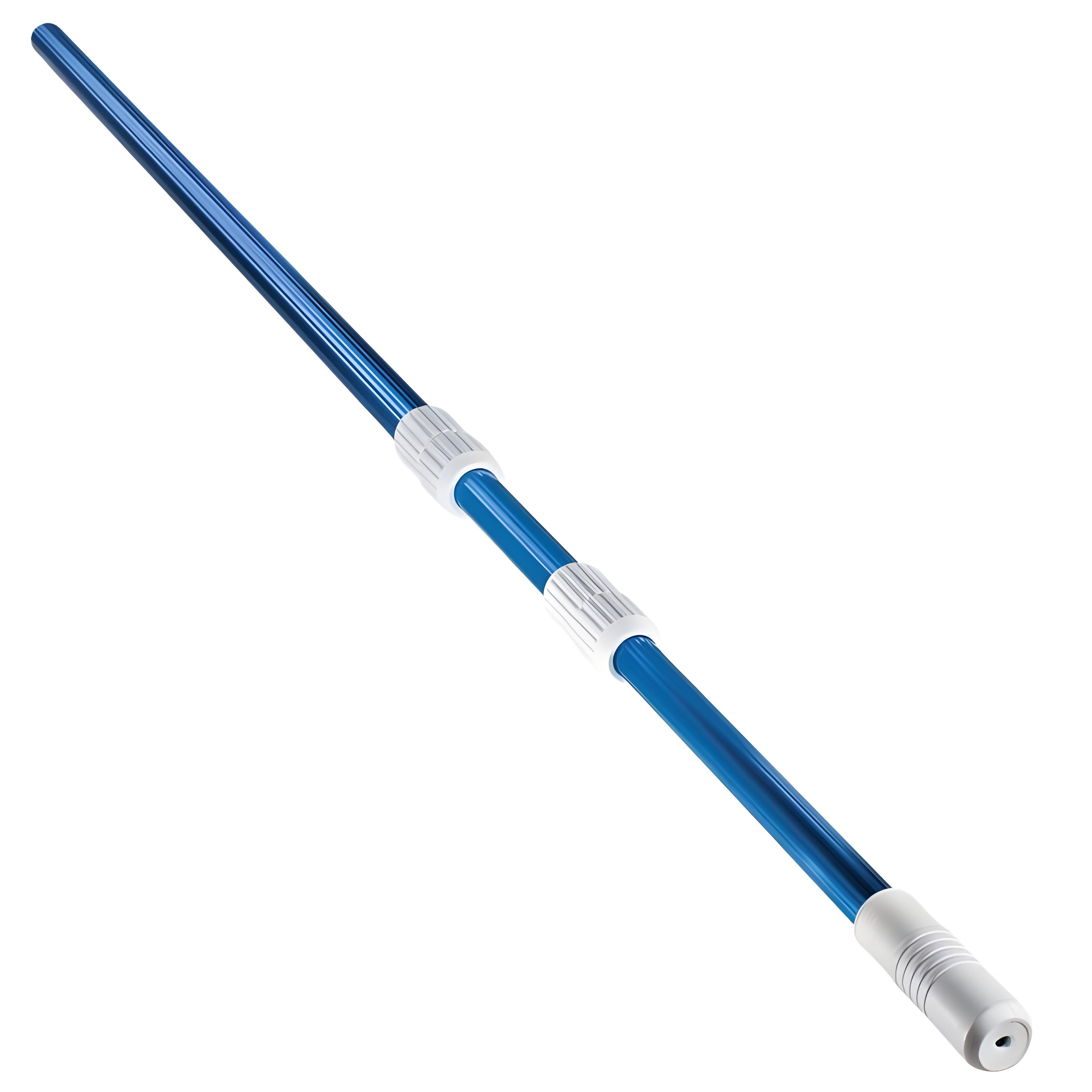 Asta telescopica in alluminio per piscina manico universale retino, spazzola ed aspirafango