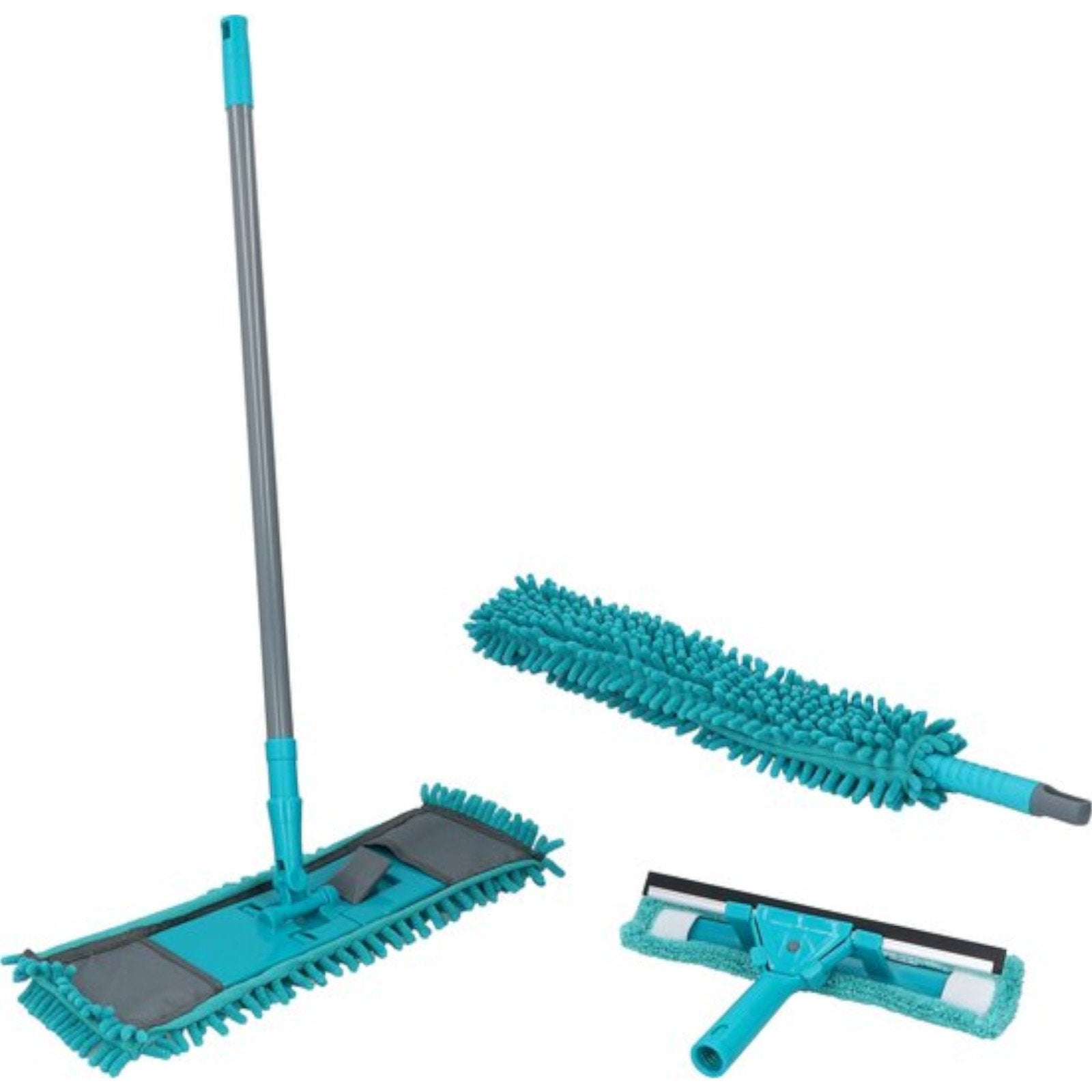 Set pulizia casa con accessori per spolverare lucidare pulire pavimento