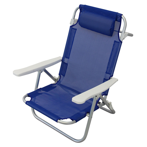 Poltrona "Joy" sedia a sdraio spiaggina da balcone e veranda con braccioli pieghevole in alluminio