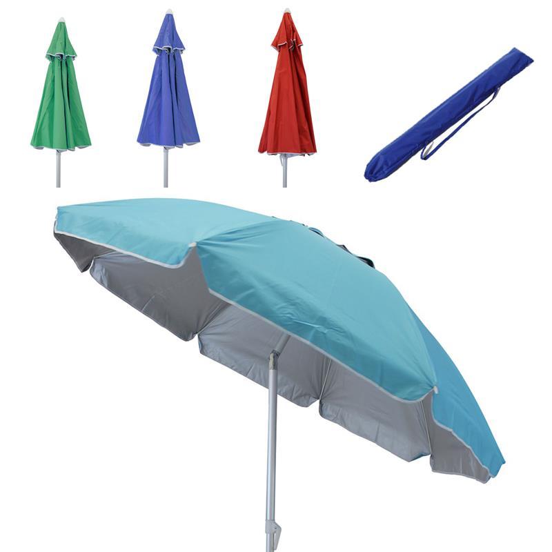 Ombrellone da mare con aste in fibra di vetro palo in alluminio orientabile
