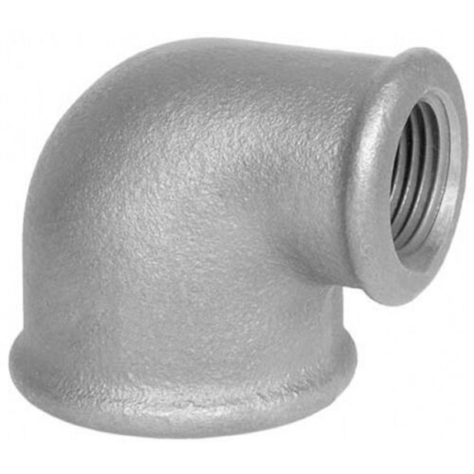 Raccordo gomito a 90 ridotto con attacchi femmina/femmina in ghisa zincata